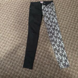 Royal Bones Black Pants with Silver Button